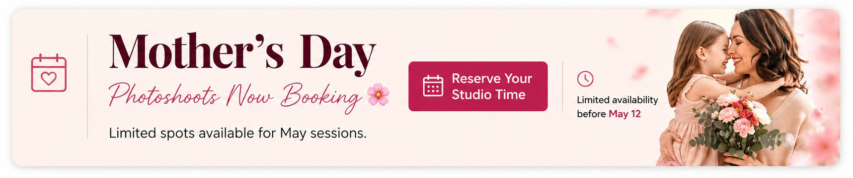 Mother’s Day Photoshoots Now Booking